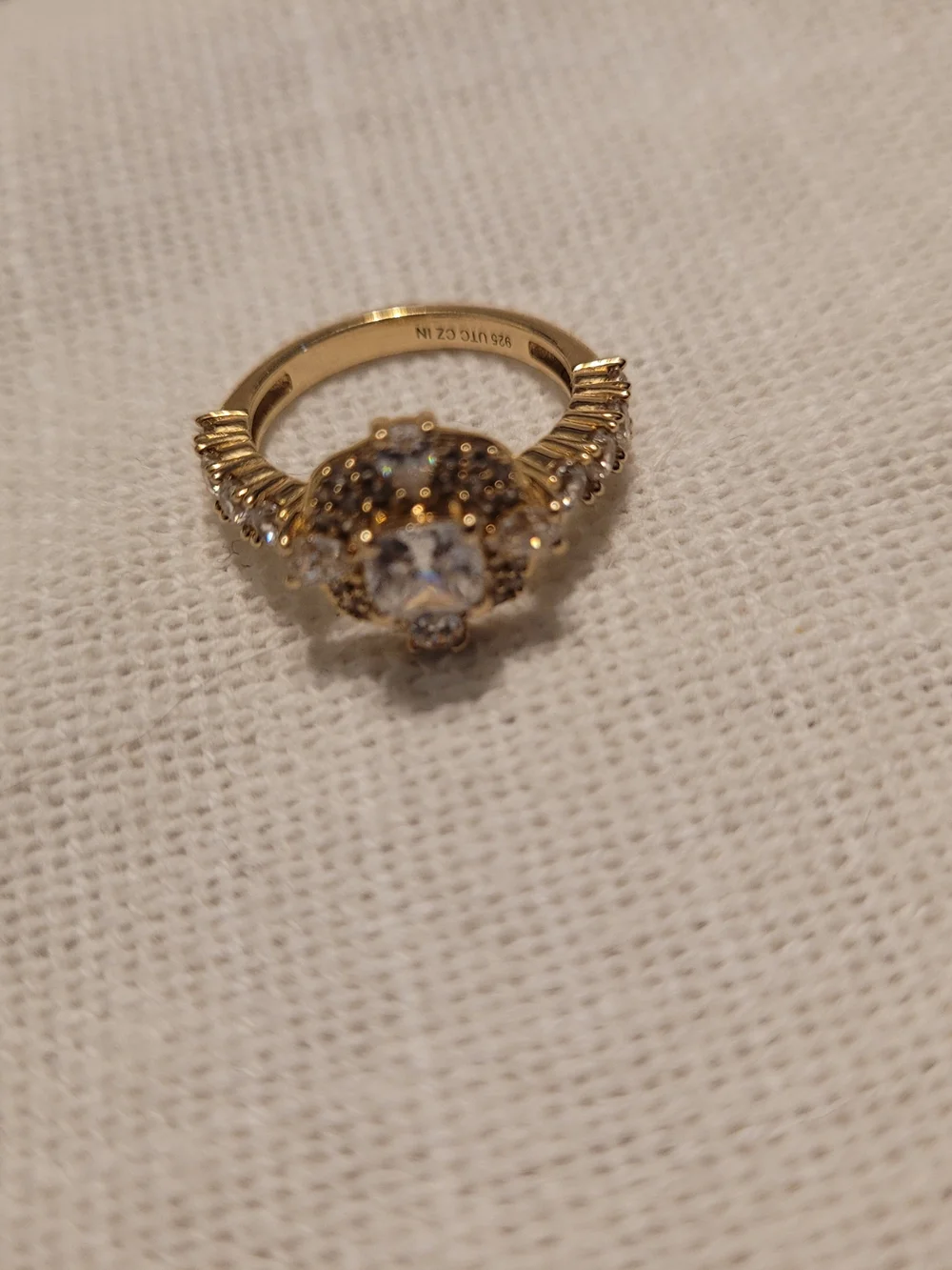 Diamonique x Kathy Levine Treasure Chest Halo Ring, Sterling Silver